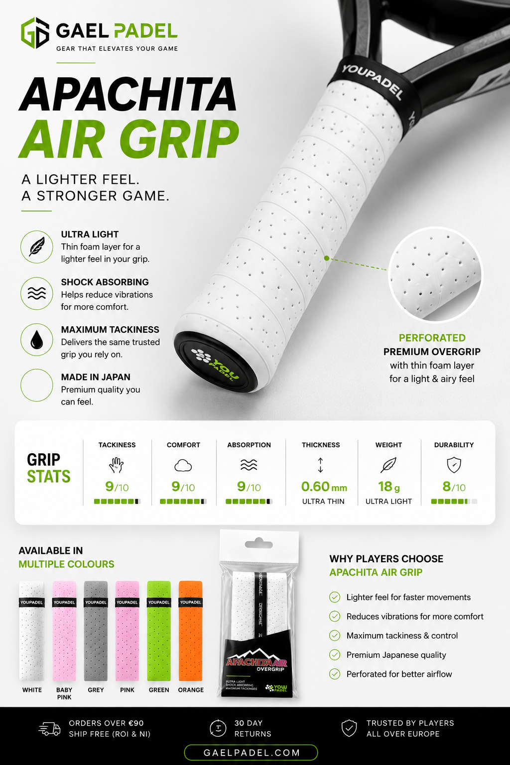 YouPadel Apachita Air Grip – Premium Padel Overgrip