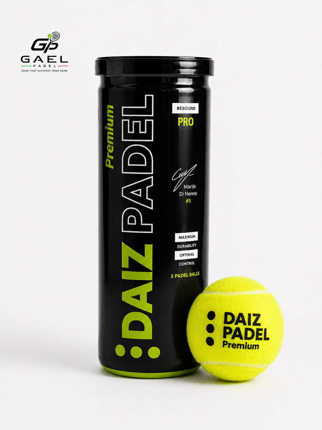 DAIZ Premium Padel Balls – Tube of 3