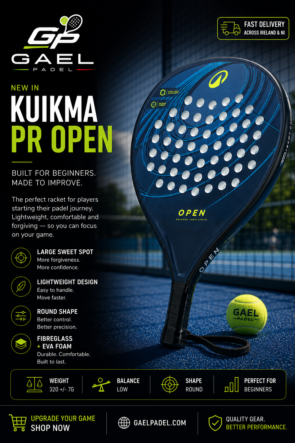 Kuikma PR Open Padel Racket