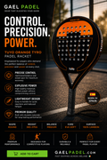 TUYO Orange Tyro Padel Racket | Power & Precision