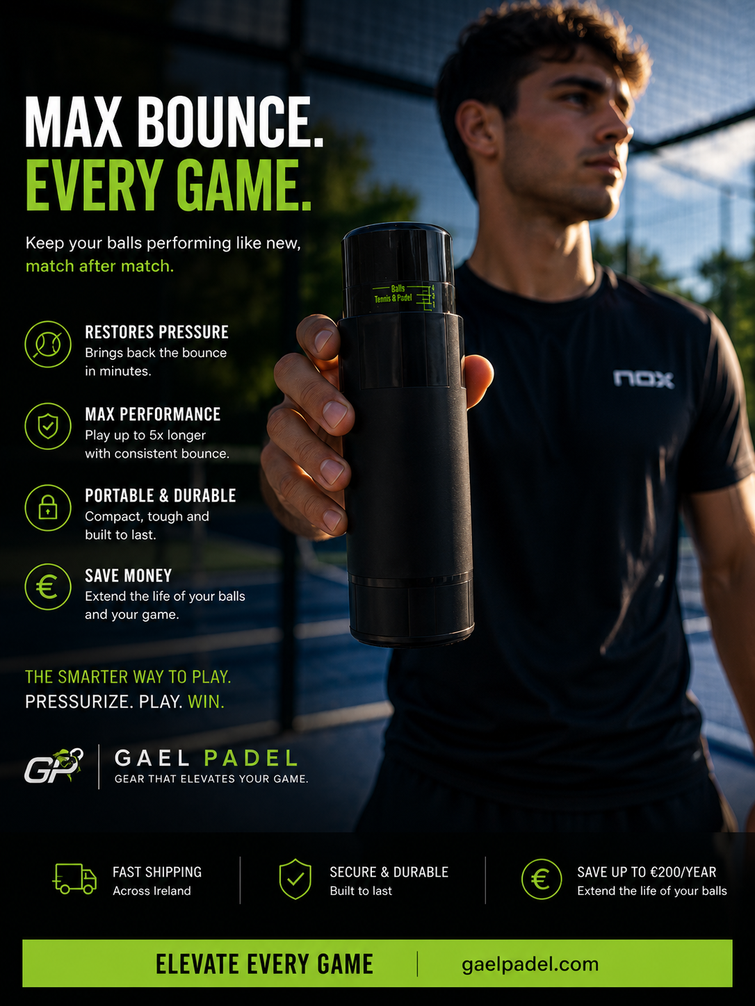 Gael Padel Bounce Tube – Keep the Bounce Alive