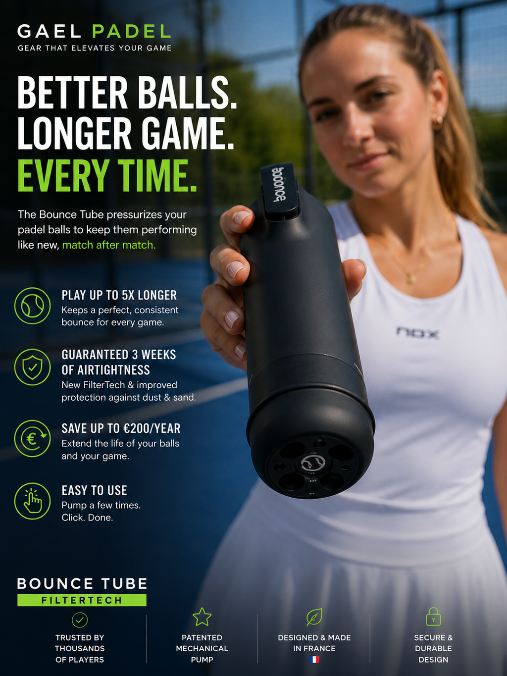 Bounce Tube Padel Ball Preserver – FilterTech