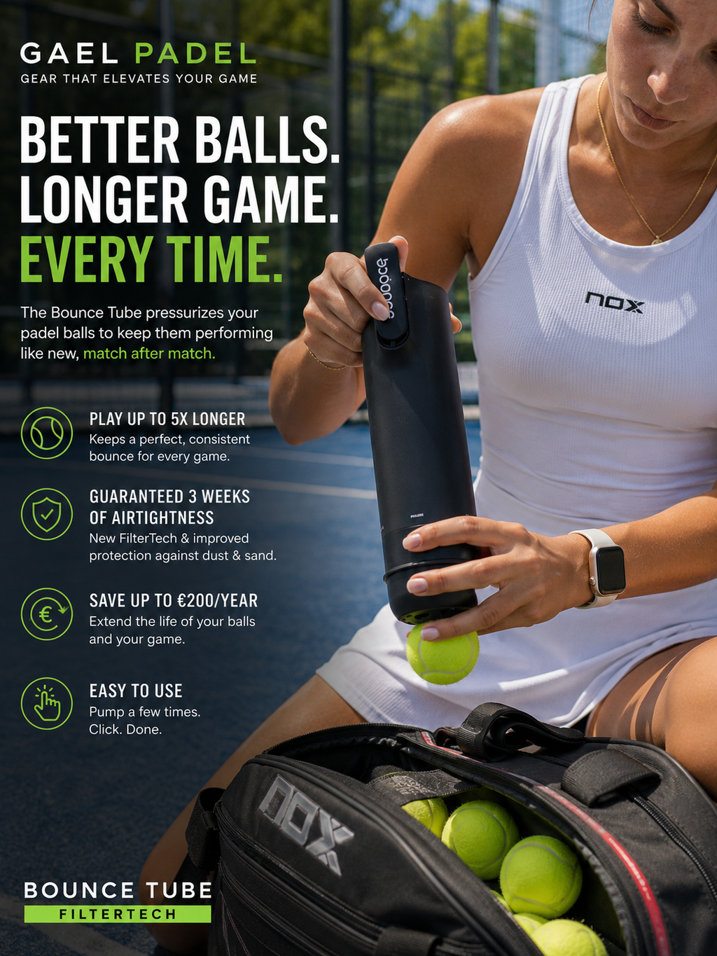 Bounce Tube Padel Ball Preserver – FilterTech
