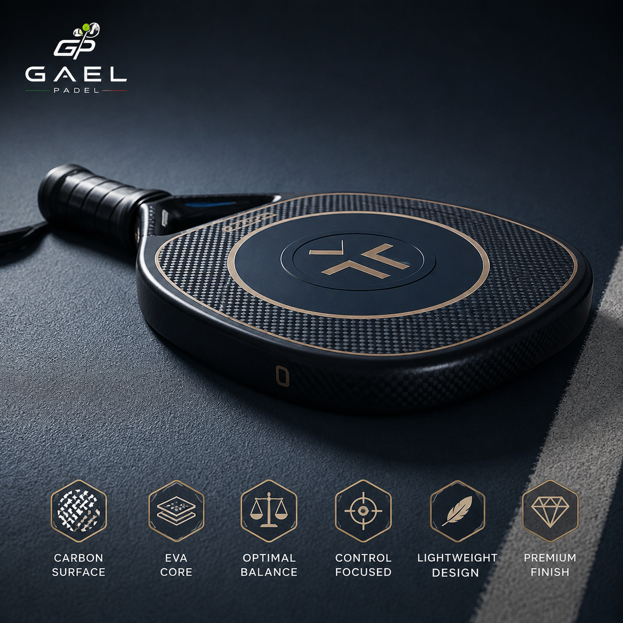 Gael Padel Carbon Pro – 12K Carbon Padel Racket